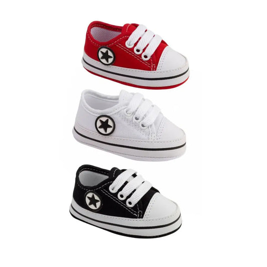 Kit 3 pares de tênis unisex para bebê